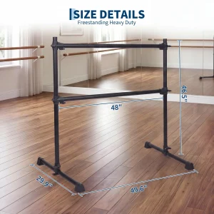 4FT, 350 Lbs Portable Ballet Bar for Kids & Adults,